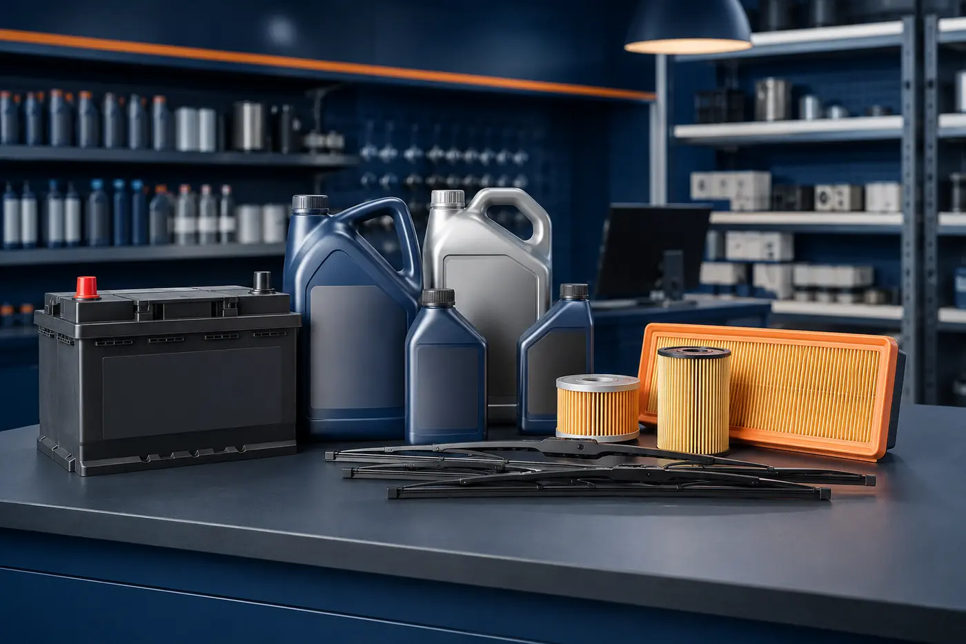 Batería, filtros y productos de mantenimiento